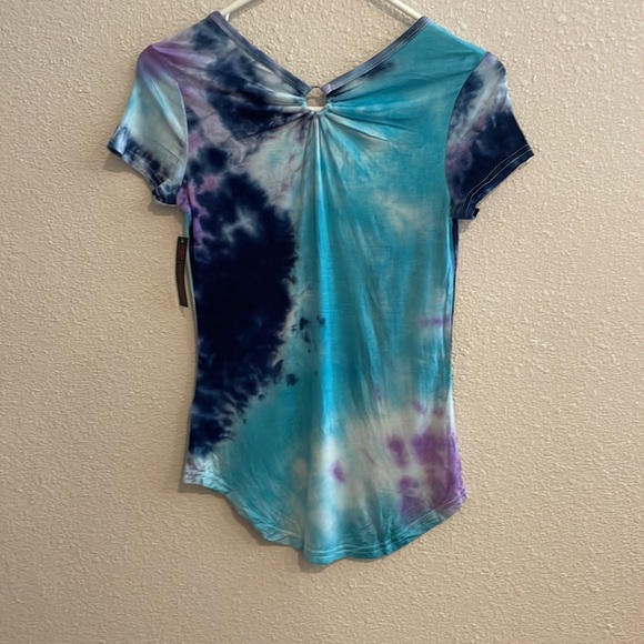 NWT TYE DYE VNECK TOP BLUE AND PURPLE Y2K vibes various sizes - Picture 5 of 8